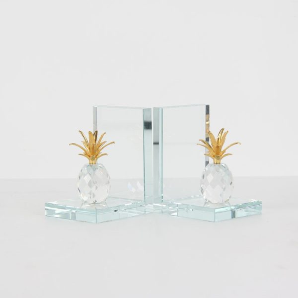 Crystal pineapple bookend