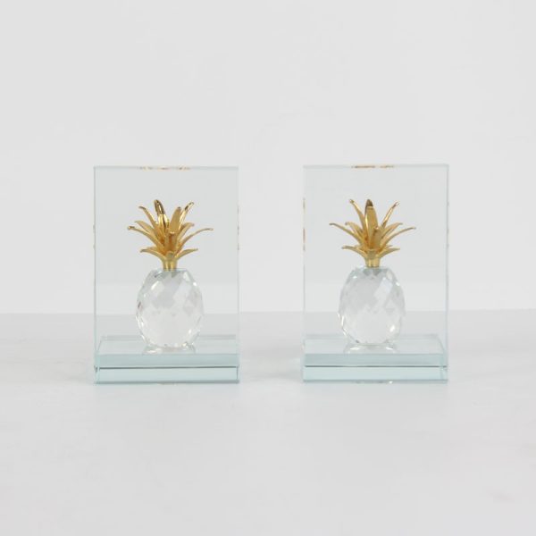 Crystal pineapple bookend