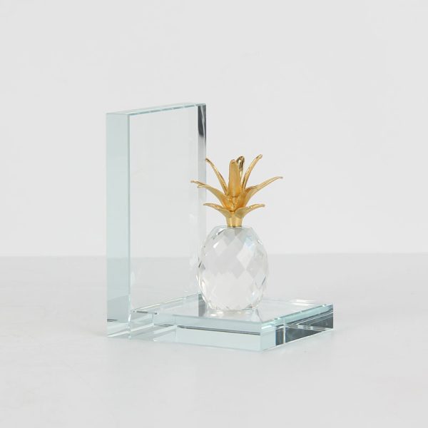 Crystal pineapple bookend