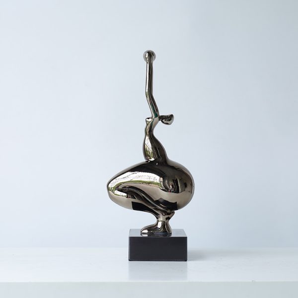 Modern Abstract Chrome Sculpture