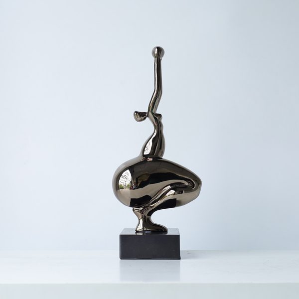 Modern Abstract Chrome Sculpture